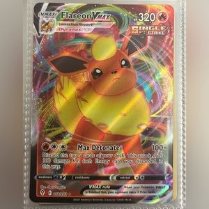 Flareon Vmax Full Art 018/203 Evolving Skies Pokemon Gem Mint